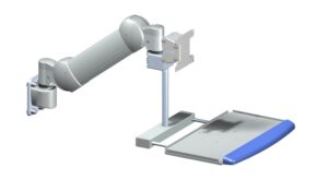 Stat.WS-ALU Indusrie PC Halteung VESA 100 mit Keyboard